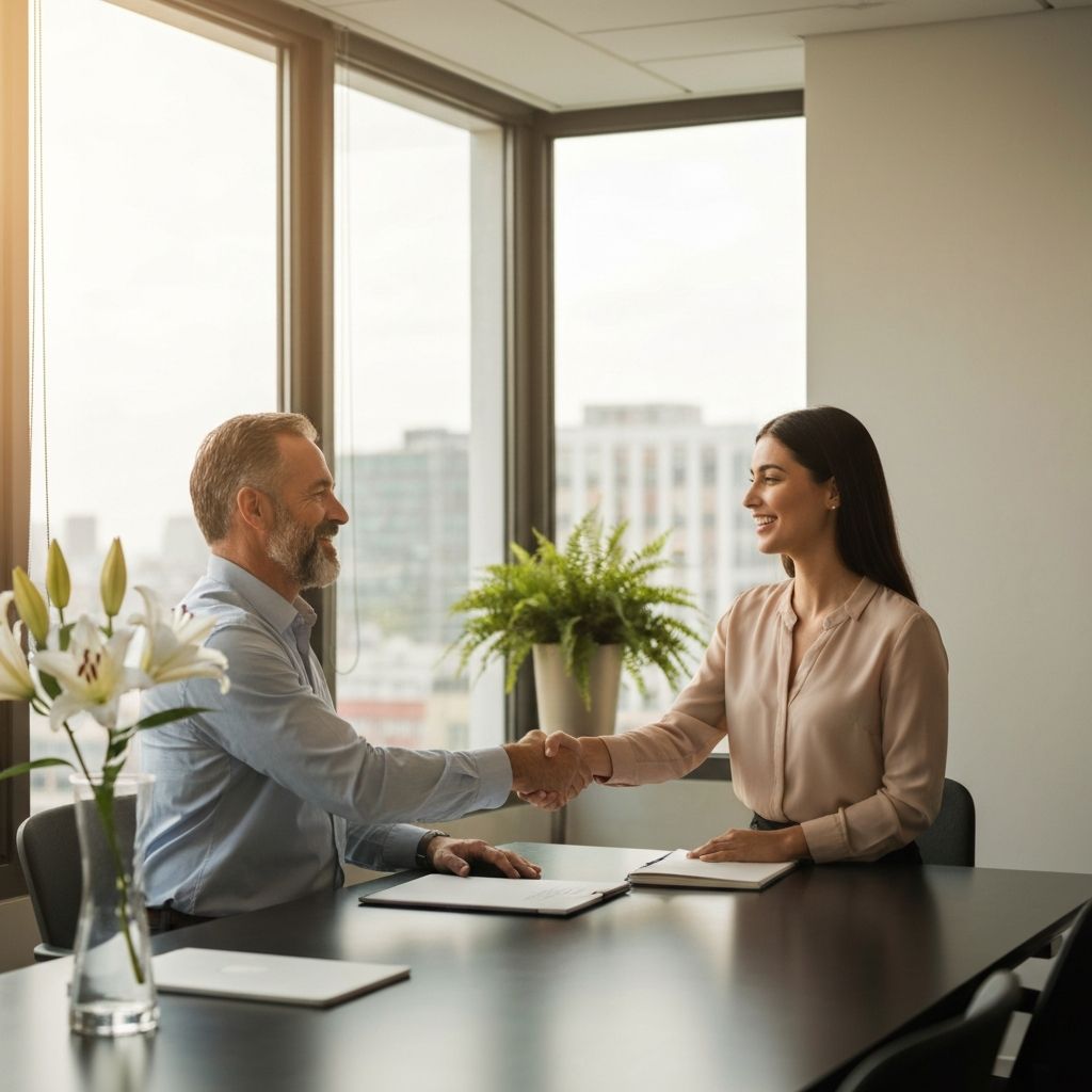 Professional business handshake